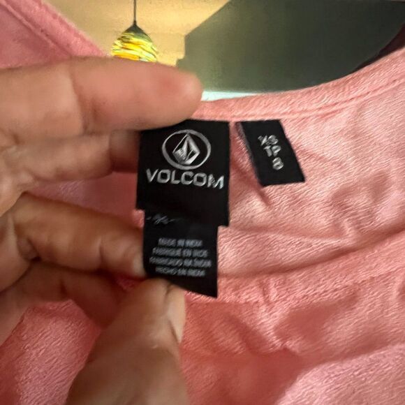 VOLCOM PEACH FLOWY TANK TOP BLOUSE SIZE XS - Picture 2 of 2